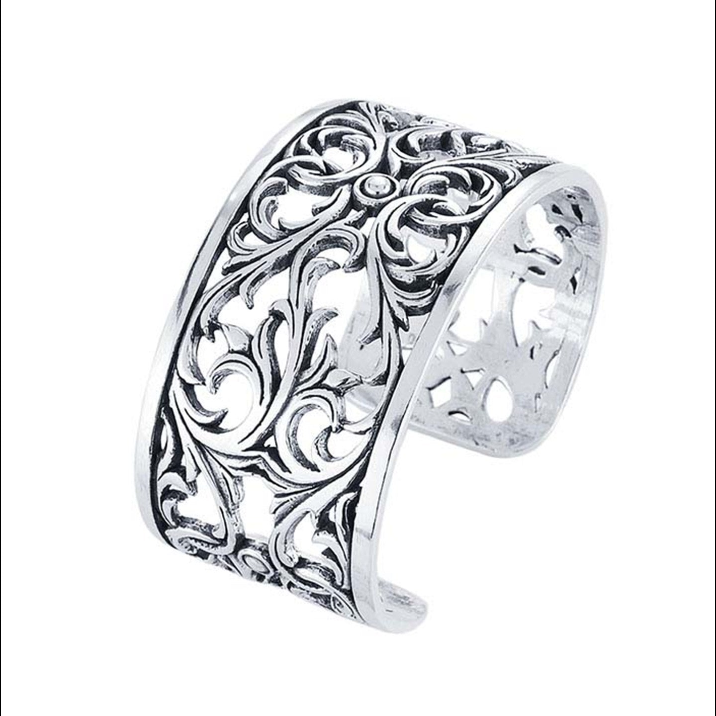 Sterling Silver "Guinevere" Filigree Cuff Bracelet
