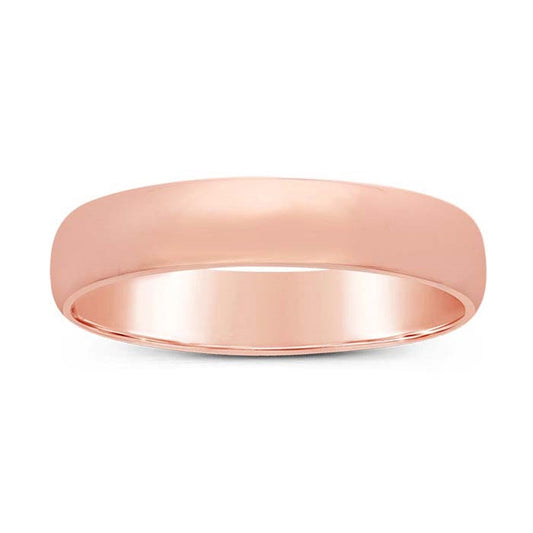 14K Rose Gold 4mm Comfort Fit Featherweight Band