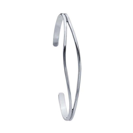 Sterling Silver Split-Center Cuff Bracelet