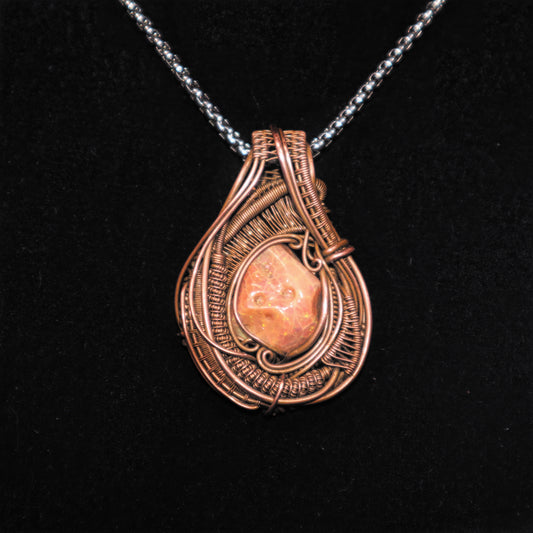 Opal Pendant - Heady Wire Wrap - Gemstone Jewelry